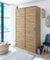 Dmora - Garde-Robe 2 Portes Waterbury, Armoire de Chambre, Armoire avec 4 étagères et Tringle à vêtements, 120x50h200 cm, Chêne Nodi