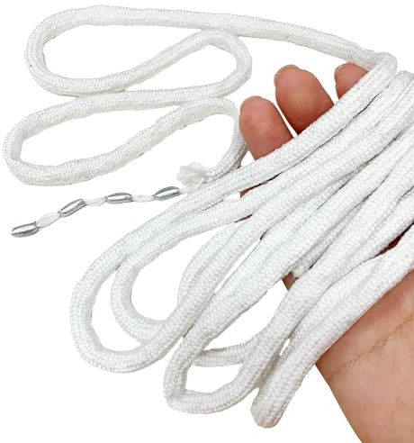 UTEFIF Bleiband für Gardinen - 10m, Schweres Bleikette, Bleikordel Blei Band, Schwer Bleikette Gardinenbeschwerer Vorhang Beschwerer Outdoor Glatte Aufhängung Perfekte Falten(weiß)