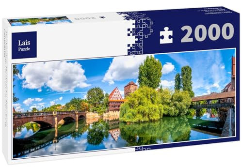 Lais Puzzle Henkersteg, Maxbrücke, Nürnberg, Panorama 2000 Teile Panorama
