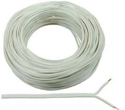 100MT CAVO ELETTRICO BIPOLARE PIATTINA COSTA STRETTA BIANCO - 2x mmq.0,50 colore bianco