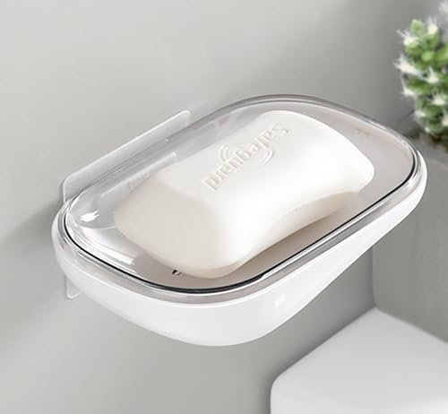 Okaytec Porte-savon mural - Porte-savon sans perçage pour lavabo, cuisine, salle de bain (moderne et élégant)