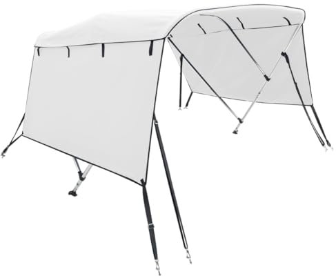 vidaXL Toldo Bimini 4 Arcos con Paredes Laterales 243x(230-244) x137 cm, toldo Bimini para Barco, toldo Bimini para Barco, toldo Bimini en Barco