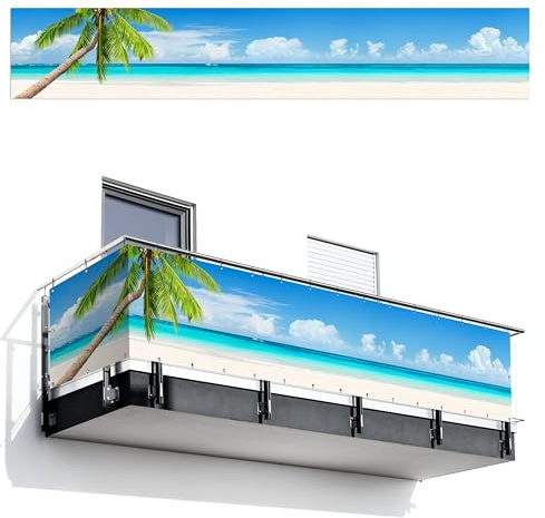 MuchoWow© Balkon Seitensichtschutz Einseitig Groß PVC Terrassen
