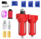 MEANLIN 1/4 NPT Aluminium Air Drying System, Coalescing Filter, Desiccant Dryer and Air Regulator, Manual Drain, with 150 PSI Gauge and Valve Shut Off Switch for Plasma Cutter and Paint Spray