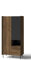MINIO go for it - Armoire à Portes Battantes 88 cm, Armoire de Rangement Chambre et Bureau, Armoires 2 Portes, Armoires Salon Pereto 1 - Noyer Warmia/San Sebastian/Noir Mat Couleur