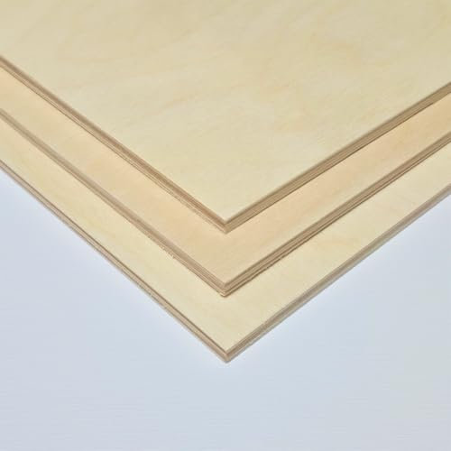 AtHaus® Compensato Multistrato 8mm | Compensato di Betulla | Pannelli in Legno | Tagli Disponibili: 100x80 cm