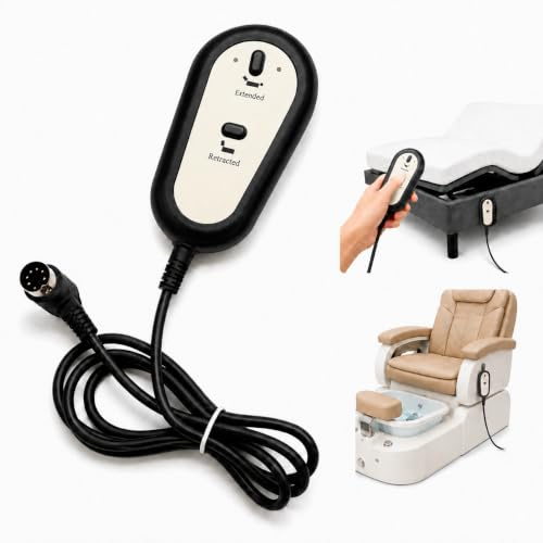 Hominas Recliner Controller, 5PIN 2-Tasten-Fernbedienung ABS Handschalter Steuerung Stuhlschalter Controller für Möbel Kleine Hebegeräte (auf/ab)