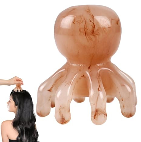 Octopus Massagegerät Kopfmassage Massage Kamm Guasha Kamm Runder Zahnkamm Kopfmassage Und Stimulieren Das Haarwachstum Für Nass Trocken Haar Kopf Neck Massage Handmassagegeräte Für Kopf Hals Schulter