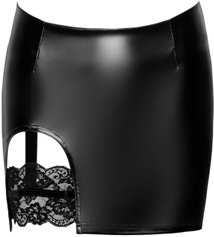 Noir Damen Rock Orgia, Schwarz, S