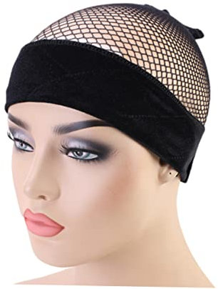 Healeved Elastic Mesh Wig Headwear Wig Accessories Black Hair Nets Comfortable Headband for Long/short Hair
