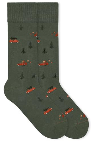 von Jungfeld - 1er Set Motiv Socken mit Christmas Day Icon - Bunte Socken in Gr.35-38