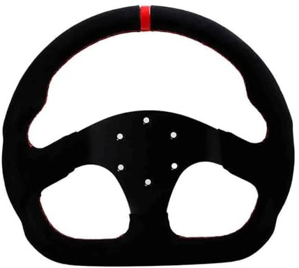 Volante PCD Universal 70 Mm Para Competición Karting Drift Simulación Carreras(Rojo)