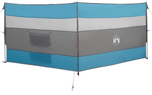 vidaXL Brise-vent de camping bleu 340x130 cm imperméable, brise-vent de plage, brise-vent de camping-car, brise-vent de tente, brise-vent de caravane