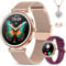 Efolen Reloj Inteligente Mujer, 1.27 Smartwatch Mujer con Llamada 24H Pulsómetro/SpO2/Sueño/120+ Modo Deporte/IP68 Podómetro Calorías Fitness Tracker Android iOS Oro Rosa, Regalo, Collar Anillo