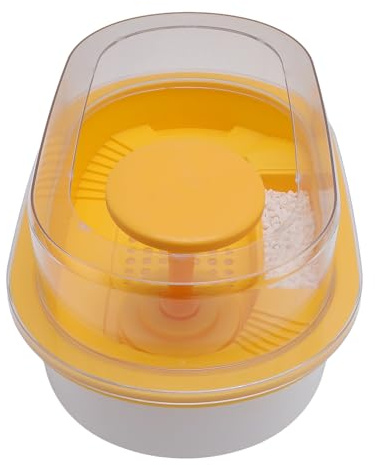 Lac Aquarium Terrapin avec des Plantes Kit de Démarrage en Acrylique Reptile, Mini Reptile Terrarium pour Crabe D'écrevisses (Yellow)