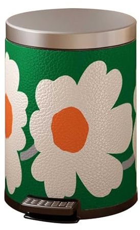 Poubelle 10 L/14 L avec couvercle, grande poubelle d'extérieur, Corbeilles à papier, poubelle étanche pour chambre, bureau, cuisine, corbeille à déchets ronde en acier inoxydable(25x25x32cm)