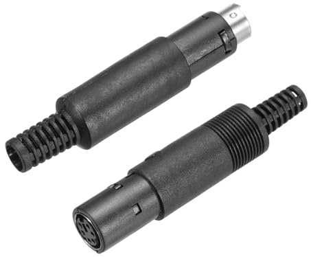 QUARKZMAN 1 Set S-DIN Adapter φ13, 6 Pin Mini Video Buchse Set, PS2-Stecker/Buchse Signal Übertragung für TV DVD Player