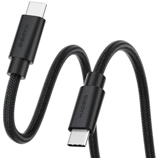 Hagibis USB4 Cable, Wedge Joint Flexible USB Type C Cable 80Gbps Data Transfer 240W Fast Charging 8K@60Hz Video Cord for Thunderbolt 5 4 3, iPhone 17 16 15 Pro Max, MacBook Pro Air (1.6FT)