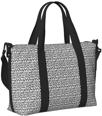 Reisetasche mit Silhouetten von Kampfsport-Druck, für Damen und Herren, leicht, für Wochenendausflüge, Fitnessstudio