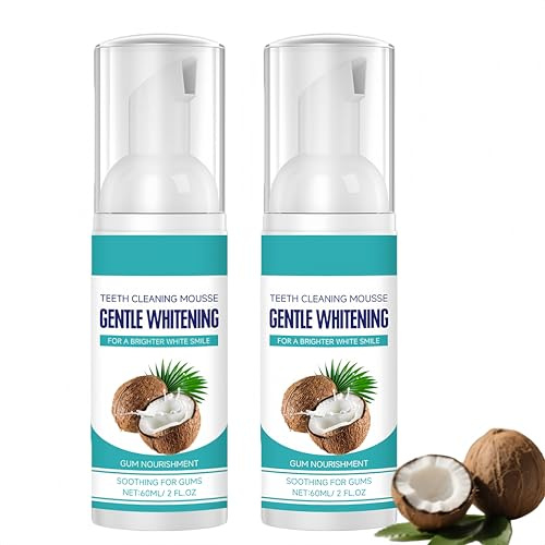 Zähne Reinigung Mousse Aufhellende Mundpflege Mousse - Zähne Whitening Zahnpasta Schaumstoff Zahnpasta für Autobrush, Minze Zahnpasten für Erwachsene, sanft sauber frischer Atem Erwachsene (2)