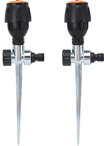 Automatisch rotierender Sprinkler, 360-Grad-Edelstahl-Garten-Rasen-Wassersprinklersystem mit einstellbarem Sprühbereich für effiziente Bewässerung, langlebige Metalldüse