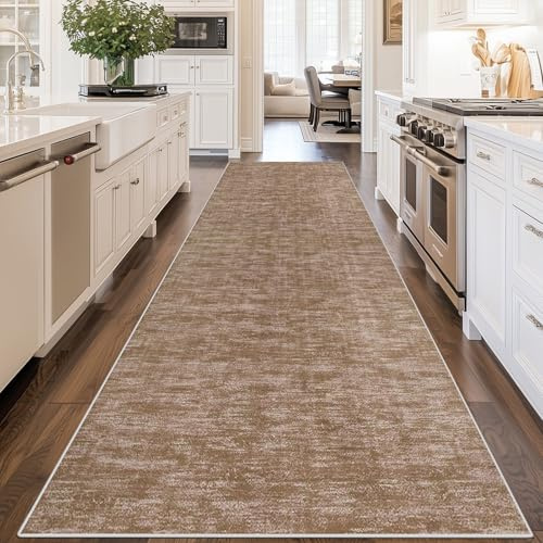 Teppich Läufer Flur Rutschfest Waschbar Küchenläufer Lang Korridor Teppichläufer Küchenteppich Fußmatten für den Innenbereich 100 x 250 cm Meterware Teppiche für Eingang Wohnbereich Schlafzimmer