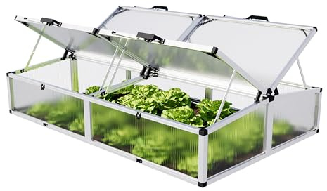 GFP Frühbeetkasten 205 x 132 cm Frühbeetaufsatz Caro, Aluminium mit Polycarbonat Doppelstegplatten