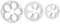 PME FP900 Lot de 3 Emporte Pièces Fleurs à 5 Pétales, Plastique, Blanc, 5 x 5 x 5 cmFP900