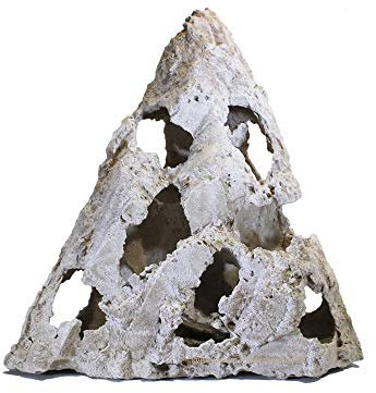 Eck-Lochgestein Aquarium Deko Felsen Malawi Tanganjika See 26x26x38 cm