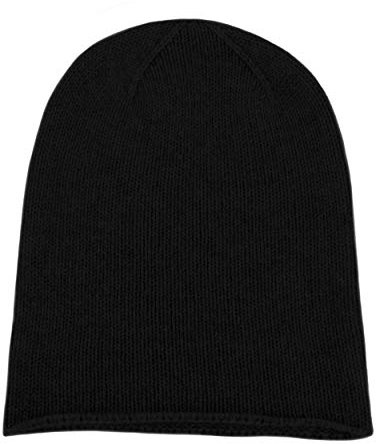 Love Cashmere Damen 100% Kaschmir-Mütze Hut - Schwarz - Handgefertigt in Schottland - UVP €120