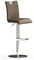 Robas Lund Barhocker mit Lehne Barstuhl Cappuccino drehbar 360 Grad, Hocker höhenverstellbar, PU BAR.DO
