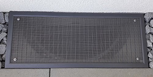 Waldenmaier Lichtschachtabdeckung/Kellerschachtabdeckung mit Bürstendichtungen – Auf Maß gefertigt – Einfache Montage – LA/2 (Bis 120cm X 50cm, Grau pulverbeschichtet mit Glimmereffekt)