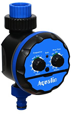 Aqualin Kugelhahn Bewässerungsuhr Automatischer Elektronischer Bewässerungscomputer Bewässerungssystem für Garten Hof wasserdichte Wasser zeitschaltuhr