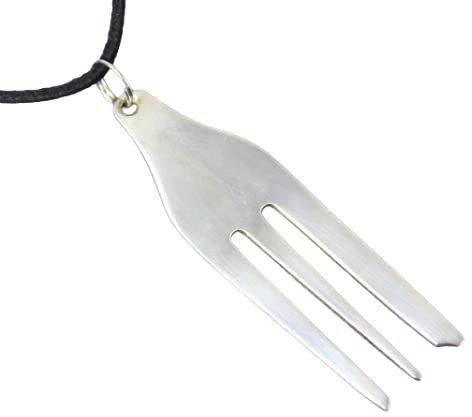 835 Silber Besteckschmuck Anhänger Gabel Schmuck