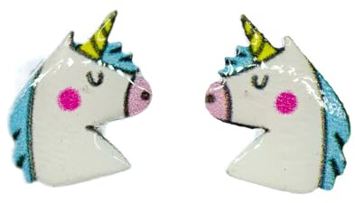 Miniblings Einhorn Ohrstecker Ohrringe Tier Reiter Pferd Kinder Huftier | Ohrschmuck aus eigener Fertigung in Berlin, mit Fantasy