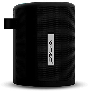 V-TAC VT-6244 Portable Bluetooth Speaker Compact with Microphone Micro USB Black