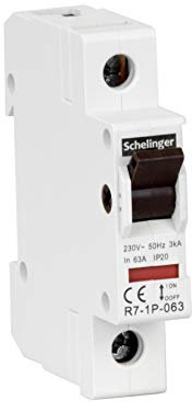 Ausschalter Hauptschalter Trennschalter Leistungstrenner 1 polig 63A (1-polig 63A)