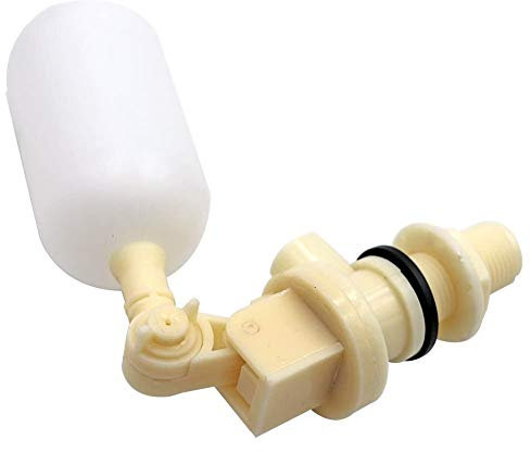1 Pack 1/2Water Float Valve with Adjustable Arm, Oiginal Float Ball Valve Shut Off for Automatic Waterer Bowl Tank Trough for Horse Cattle Sheep Pig Dog Drinker