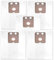 5x Sacs pour Aspirateur classe du Filtre M pour Nilfisk GD 710, 910, 1000, 1010, 2000