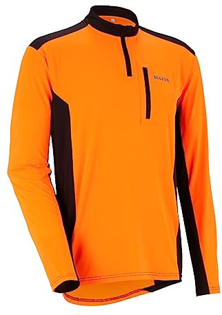 KOX Funktionsshirt Langarm Orange/Schwarz Größe L