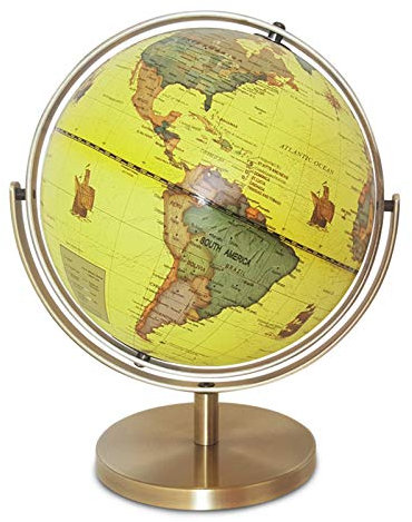 ZEIYUQI Globus,720 Grad Rotierender Weltkugel,Erde Antik,Home Office Desktop Dekor Geographie Pädagogische Schule Liefert Kinder Lerngeschenk