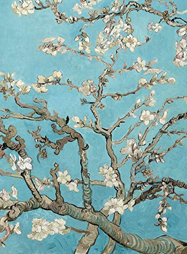 A.S. Création Fototapete van Gogh - Almond Blossom Vliestapete Kirschblüte Baum Natur in blau grau weiß 192 x 260 cm XXL Wandtapete Wandbild 119143