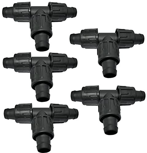 AERZETIX - C48714 - Lot de 5 Raccords/jonctions en ''T'' Ø17mm pour Tuyau (Plat) de 16mm système d'irrigation/d'arrosage Goutte à Goutte