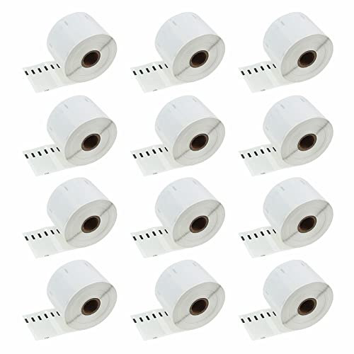 12 Rollen 11354 Etiketten kompatibel für Dymo LabelWriter Etikettendrucker, 57mm x 32mm, 1000 Stück pro Rolle, S0722540 Vielzweck-Etiketten von SmartProduct