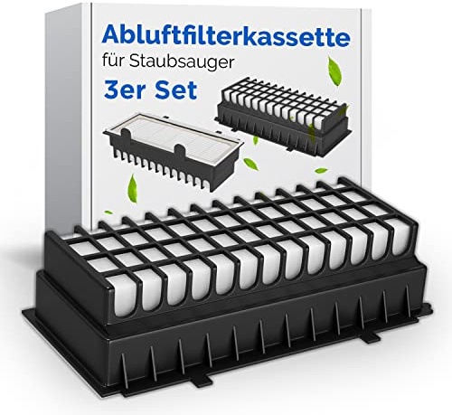 VIOKS 3x Hepa-Filter Staubsauger Ersatz für Bosch 00577281 00573928 | Abluftfilterkassette Filterkassette Lamellenfilter Staubsaugerfilter Hygienefilter
