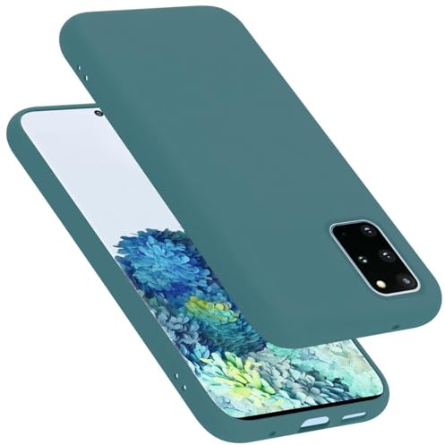 Cadorabo Hülle kompatibel mit Samsung Galaxy S20 Plus Hülle Silikon Handyhülle für Galaxy S20 Plus Case aus flüssigem Silikon- Kratzfeste und stoßfeste dünne TPU Schutzhülle - Liquid GRÜN