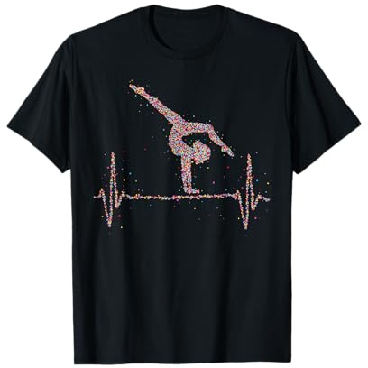 Turnen Herzschlag Gymnastik Turnerin Akrobatik Geschenkidee T-Shirt
