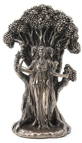 Veronese Design 19,5 cm Triple Moon Goddess Hecate Statue aus Kunstharz, antikes Bronze-Finish