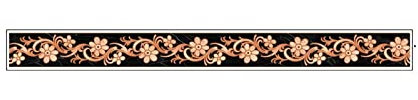 YUEMOL cenefas adhesivas Pegatinas de pared decorativas de cocina de ratán de flores de planta pegatinas de cintura autoadhesiva, CLORURO DE POLIVINILO Autoadhesivo impermeable for la cocina Baño de l