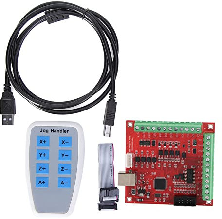USB-Schnittstellen-Controller CNC-Controller-Board Mach 3 Breakout-Board Bewegungssteuerung 100 KHz mit Jog-Handler für Gravierfräsmaschine